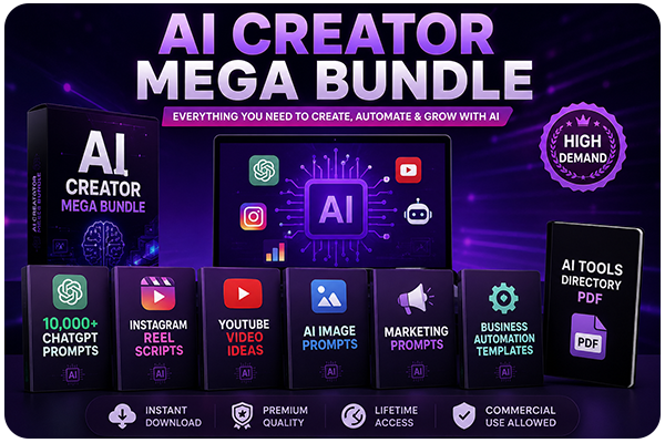 AI Creator Mega Bundle – AI prompts, tools and resources for content creators